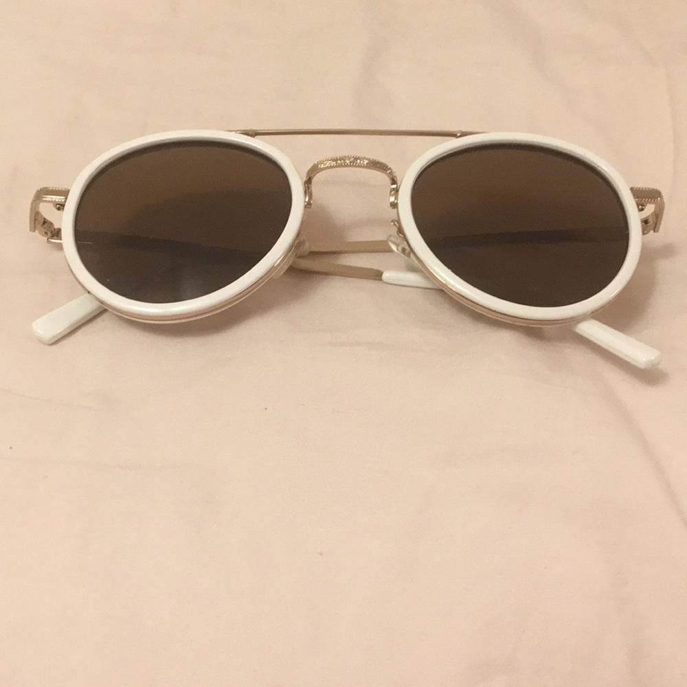 Cute white rimmed sunglasses